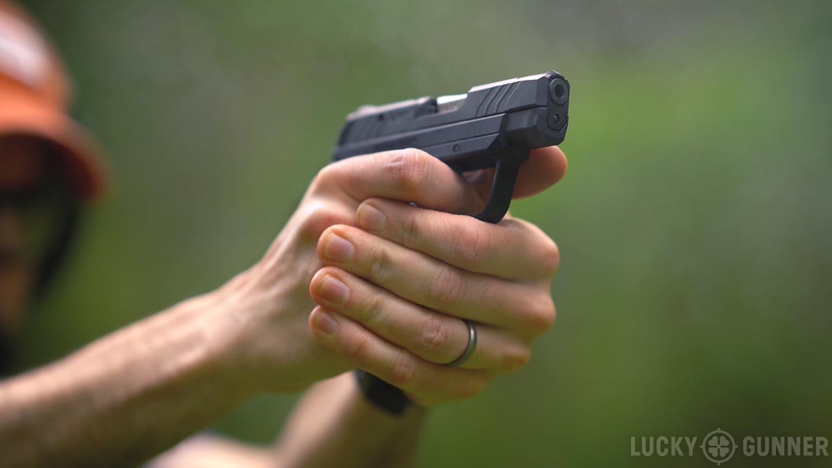 Firing the Ruger LCP II as part of this review