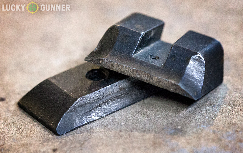 Broken rear sight on a table M&P-broken-rear