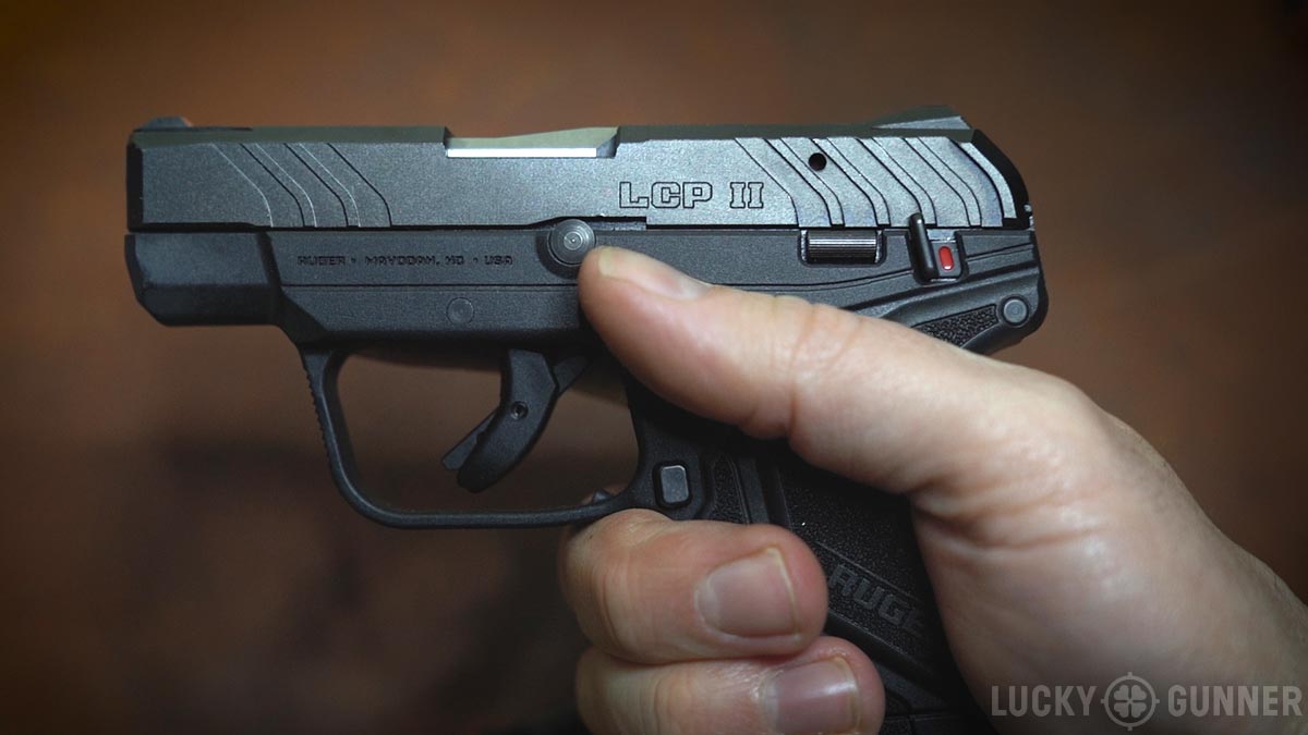 Close up shot of the Ruger LCP II pistol